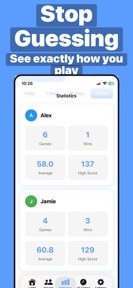 Darts Scorekeeper, Scoreboard screenshot