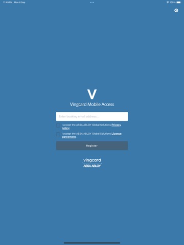 Vingcard Mobile Access iPad screenshot