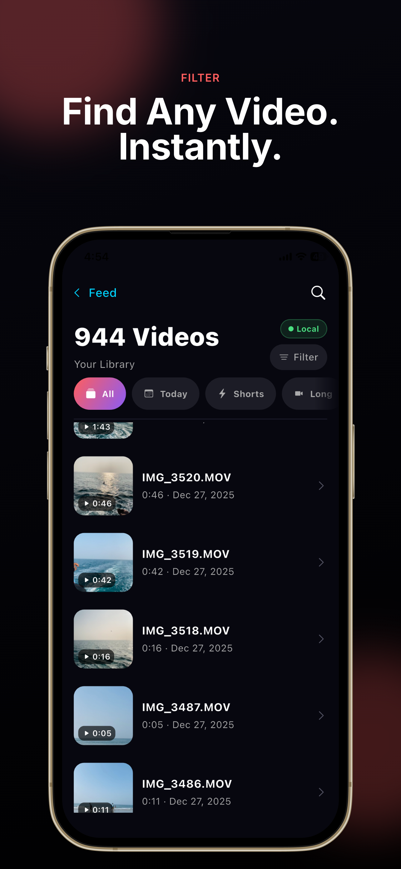 RollReel : Local Video Player screenshot 4