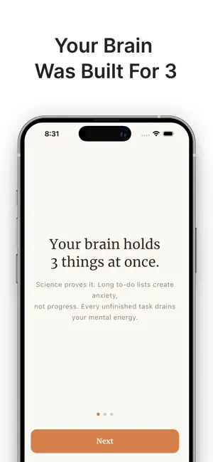 TriDo - 3 Daily Tasks screenshot 1