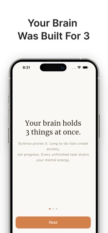 TriDo - 3 Daily Tasks iPhone screenshot