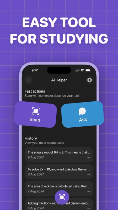AI Math Homework Solver App Screenshot