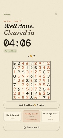 Cozy Cat Sudoku iPhone screenshot