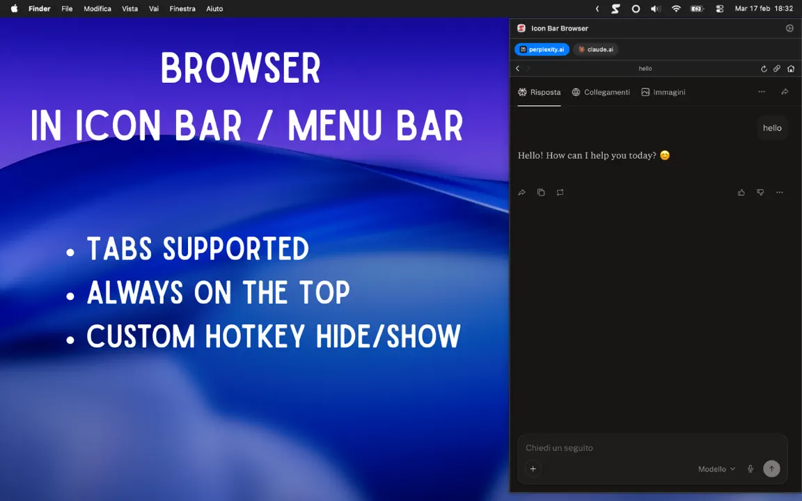 Icon Bar Browser iPhone-skjermbilde 1