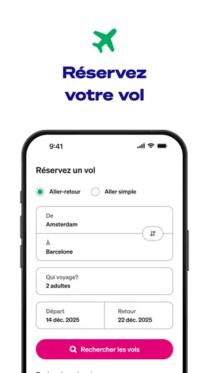 Capture d'écran de Transavia sur iPhone 2