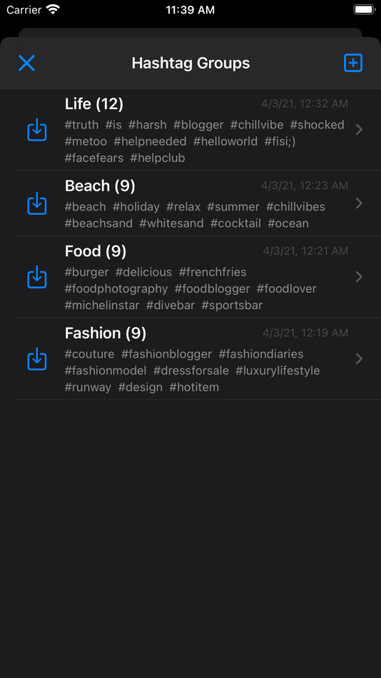 #2. Hashtags Organizer & Composer (iOS) 来自: Karl Boghossian