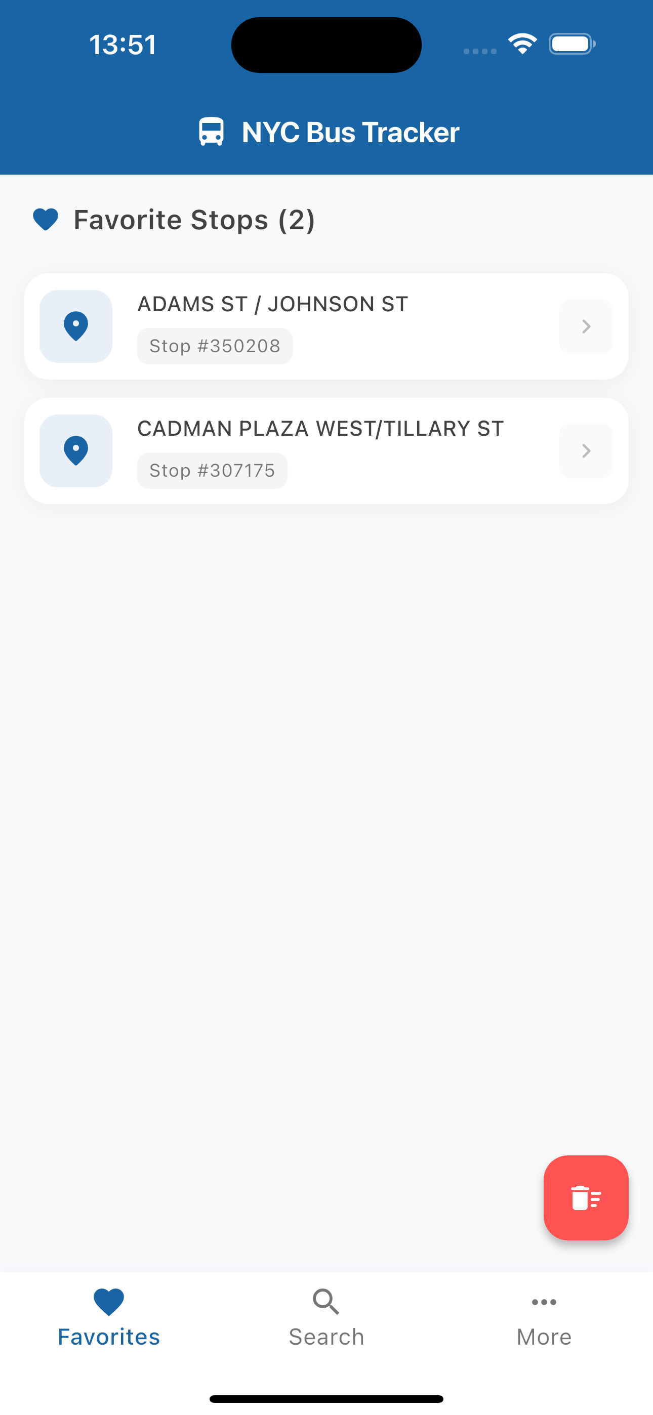 NYC Bus Tracker - MTA