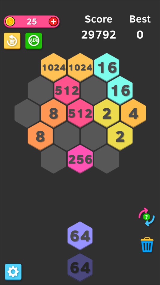 #3. Hexa Merge - Sort to 2048 (iOS) Podle: 少淘 黄