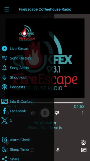 KFEX FireEscape Radio 93.1 screenshot 2