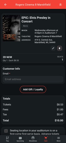 Rogers Cinemas iPhone screenshot