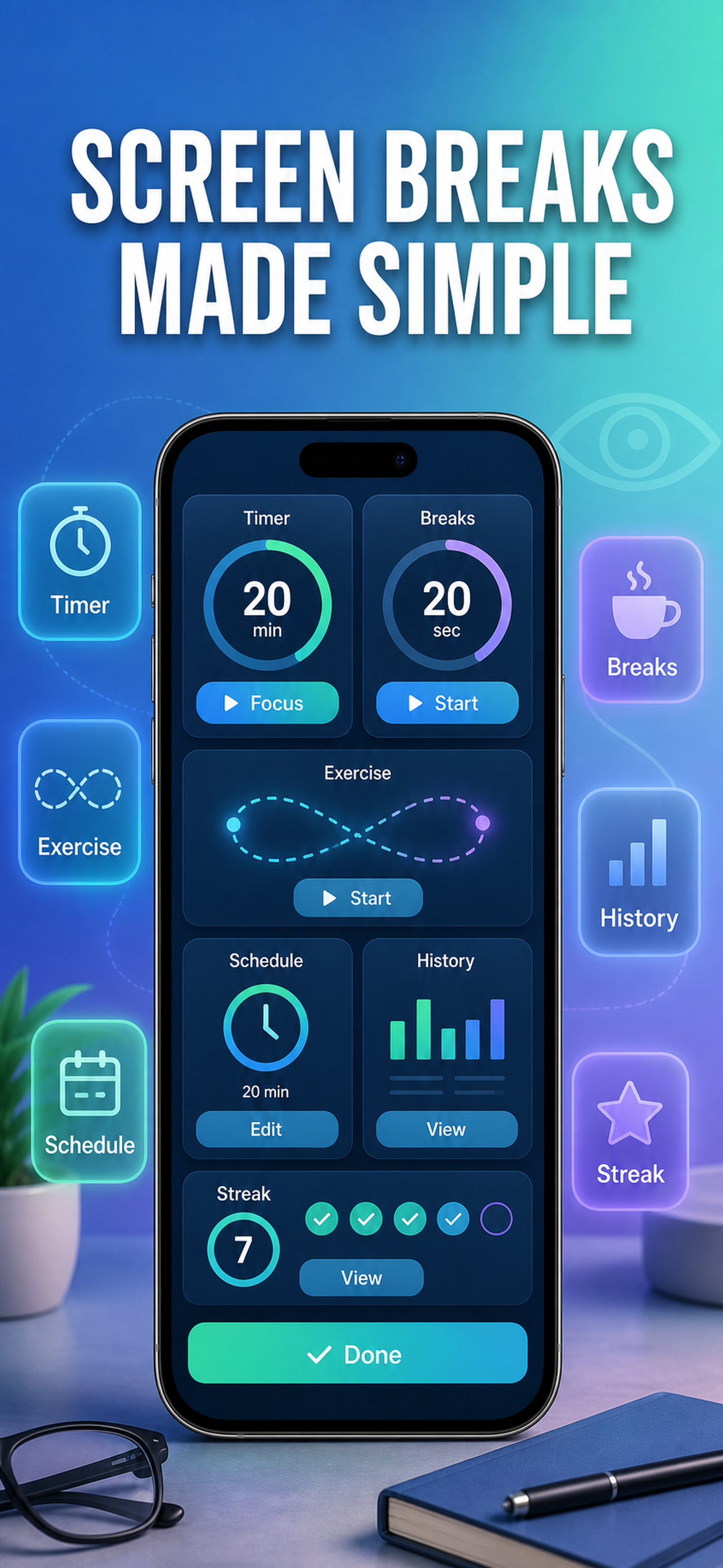 Eye Break Timer: 20-20-20 screenshot 10