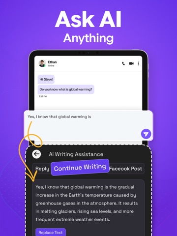 AI Keyboard Extension - Writer iPad screenshot