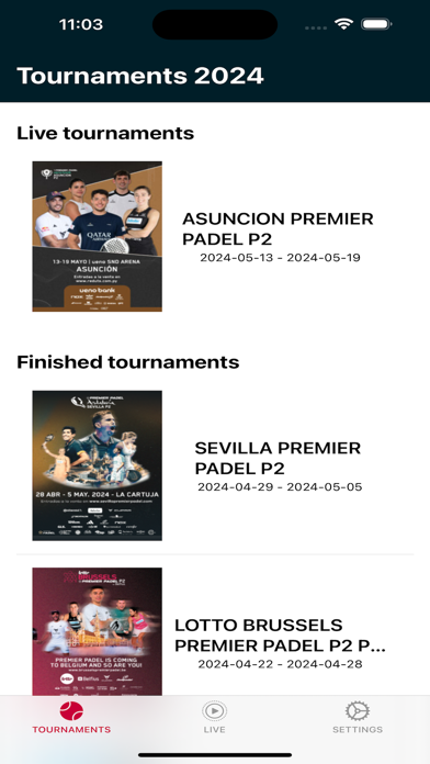 Padelscore: Live Padel Scores Screenshot