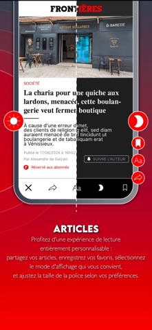 Frontières Média iPhone screenshot