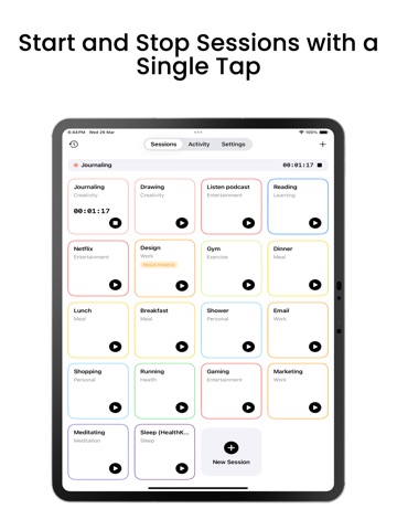 Habit Time Tracker - Flowtic iPad screenshot