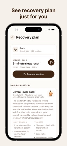Mended - AI Physio Video Call iPhone screenshot