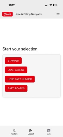 Hose & Fitting Navigator screenshot