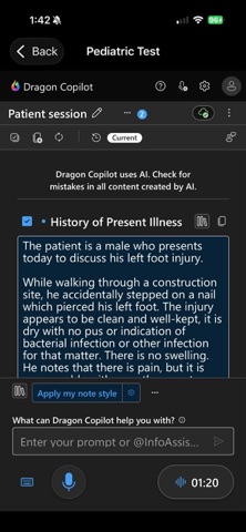 Clinical Note Exchange Screenshot 4 of 4