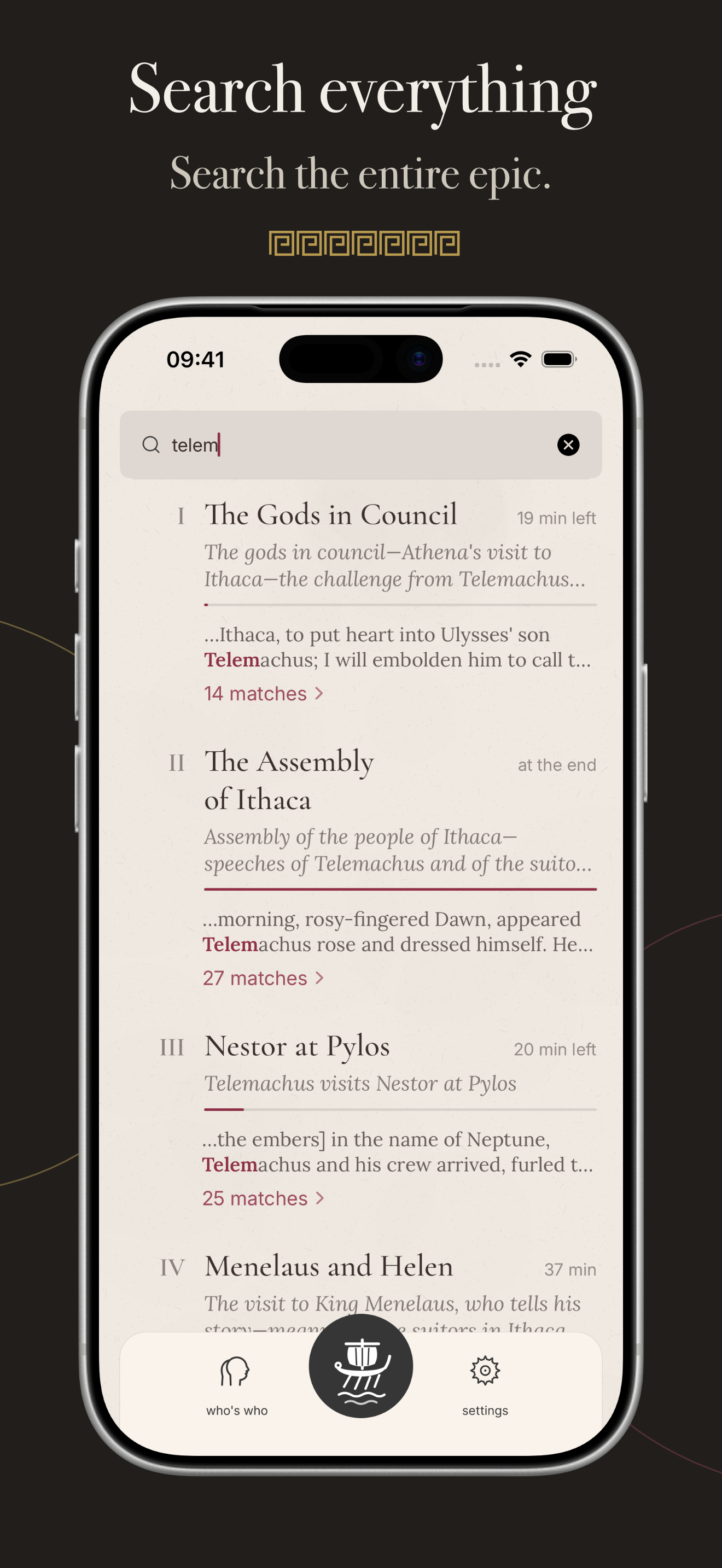 Homer’s Odyssey: Annotated screenshot 6