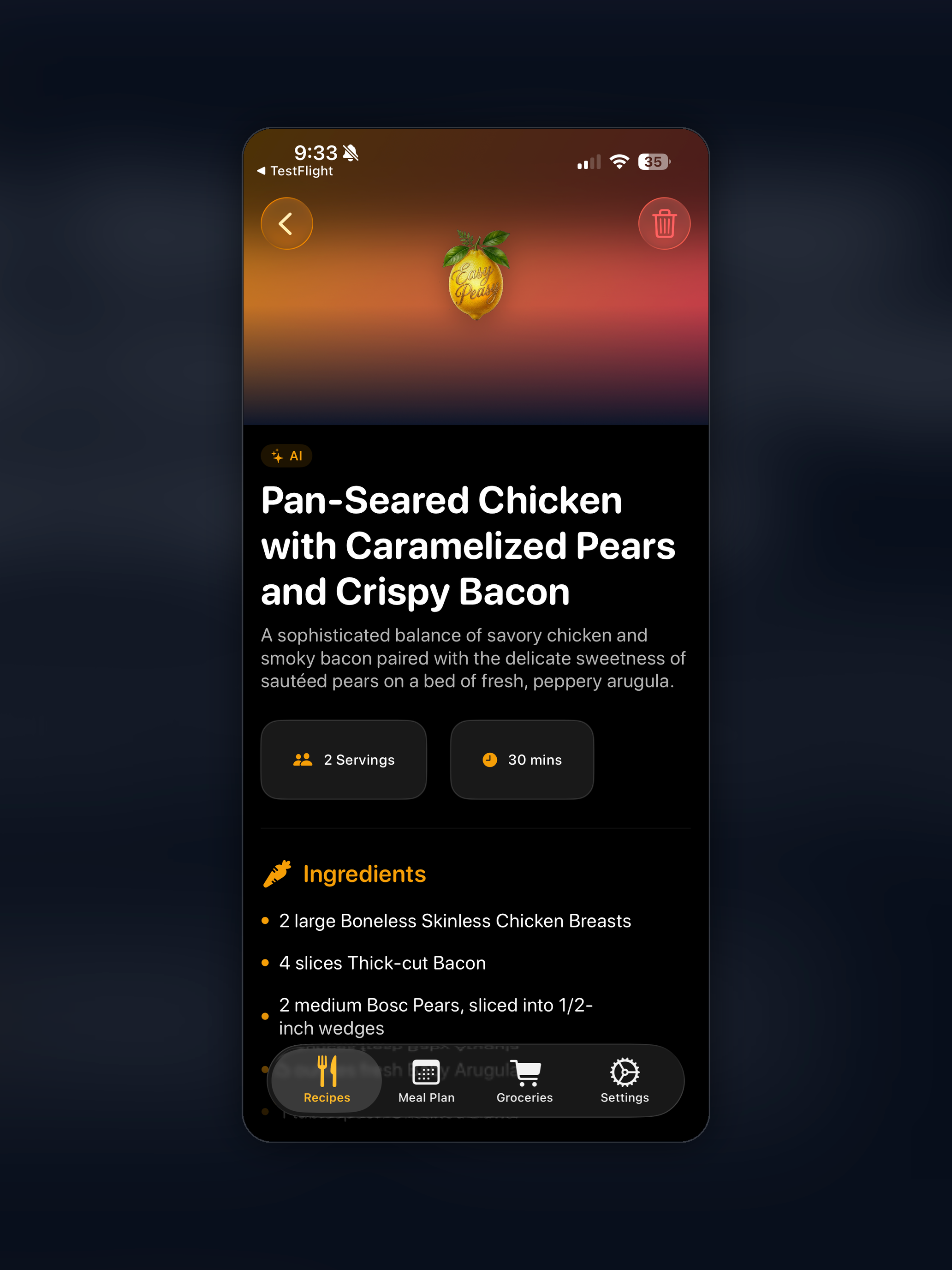 EasyPeasy: AI Recipe Planner screenshot 8