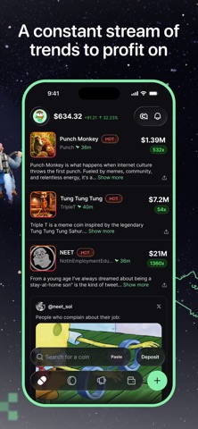 pump.fun - speculate on trends iPhone screenshot