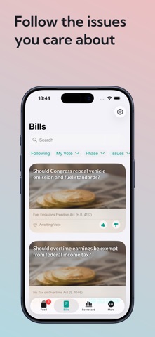 IssueVoter: Congress & Bills iPhone screenshot