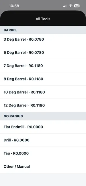 CNC Tool Setup Calculator screenshot 2