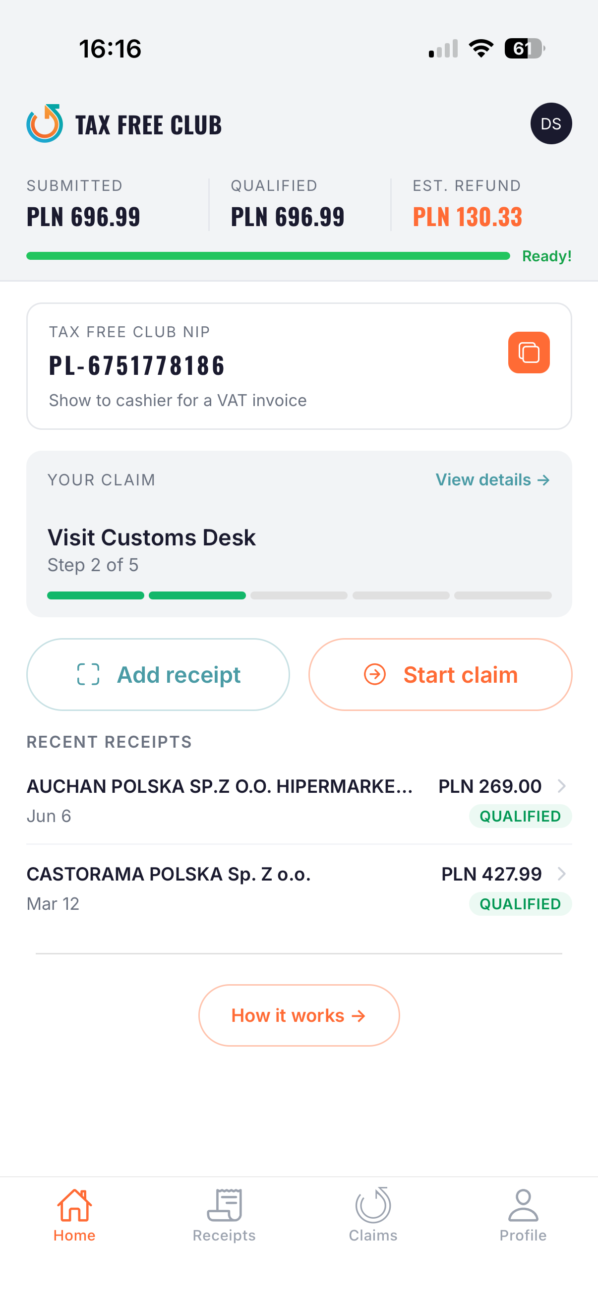 Tax Free Club screenshot 2