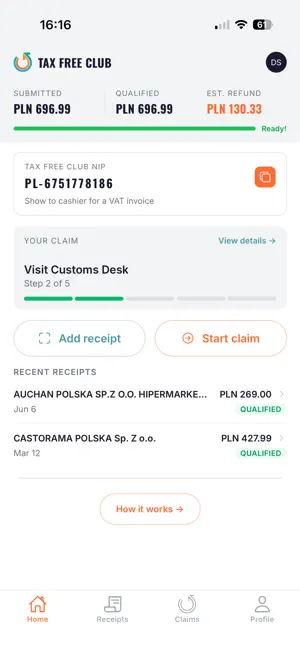 Tax Free Club screenshot 2