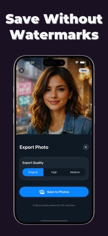 Filters for pictures: Editor iPhone screenshot