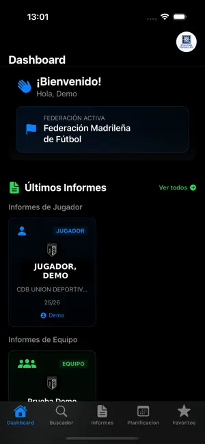 ScoutingFootballApp screenshot 1