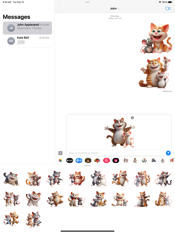 Screenshot #6 pour Cat and Mouse Stickers
