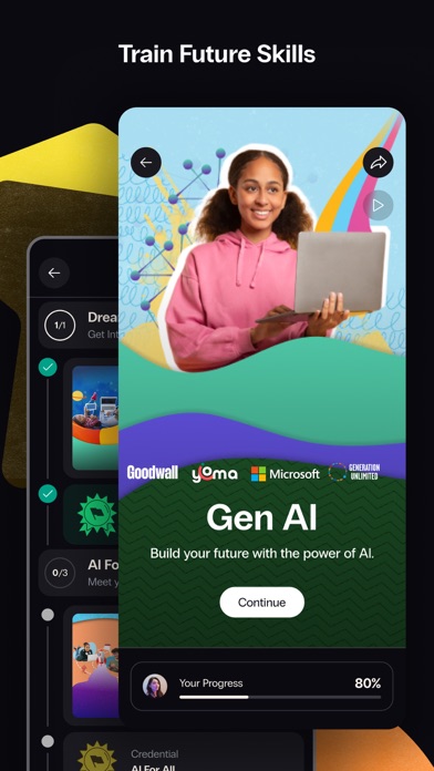 Goodwall - Learn & Earn iPhone screenshot 2 - Social Networking app