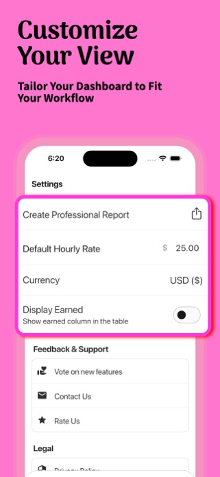 Hours Calculator: Work Log Screenshot 8 of 8