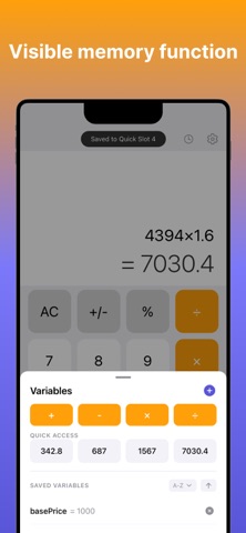 MyCalc - Memory Calculator screenshot
