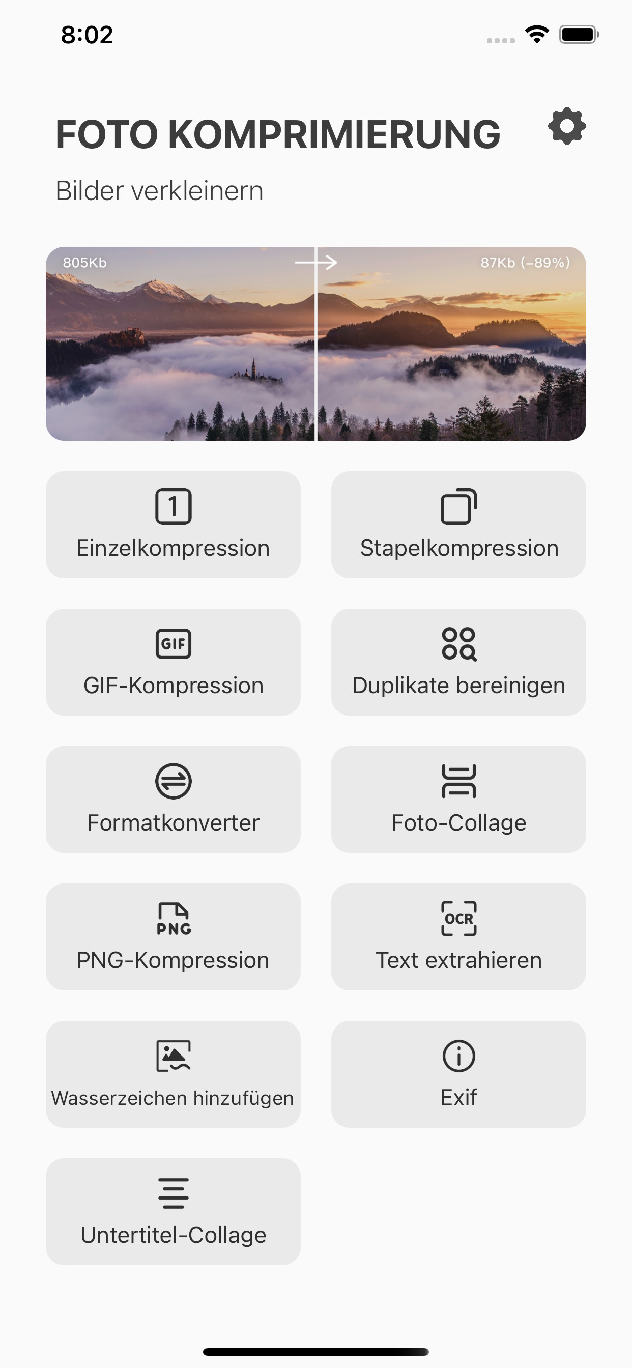 Foto Komprimierer & downsize