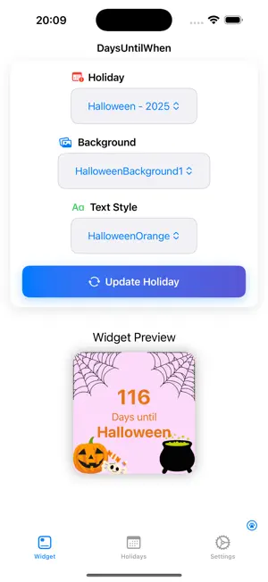 DaysUntilWhen screenshot 2