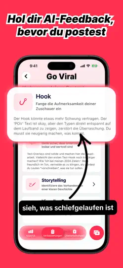 Screenshot von Go Viral: KI-Creator-Assistent auf dem iPhone 3