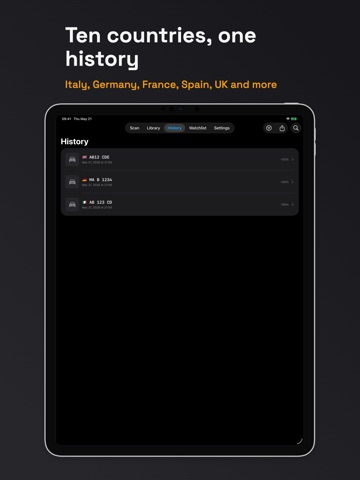 ALPR Pro iPad screenshot