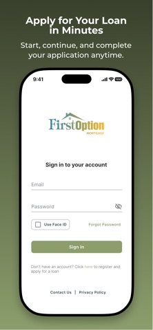 First Option Mortgage iPhone screenshot