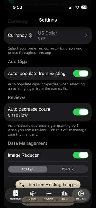 Humidor Journal Screenshot 9 of 9