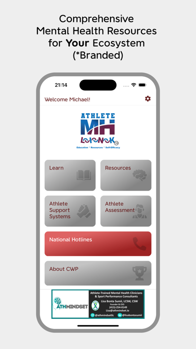 Athlete Mental Health Link Screenshot