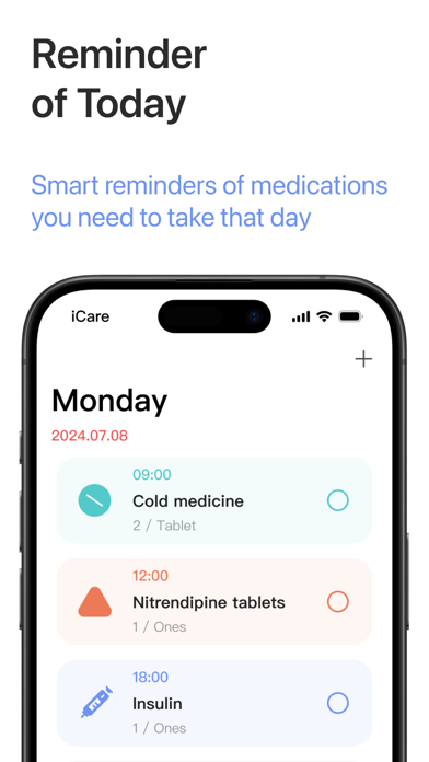 iCare - Medication Reminder Screenshot