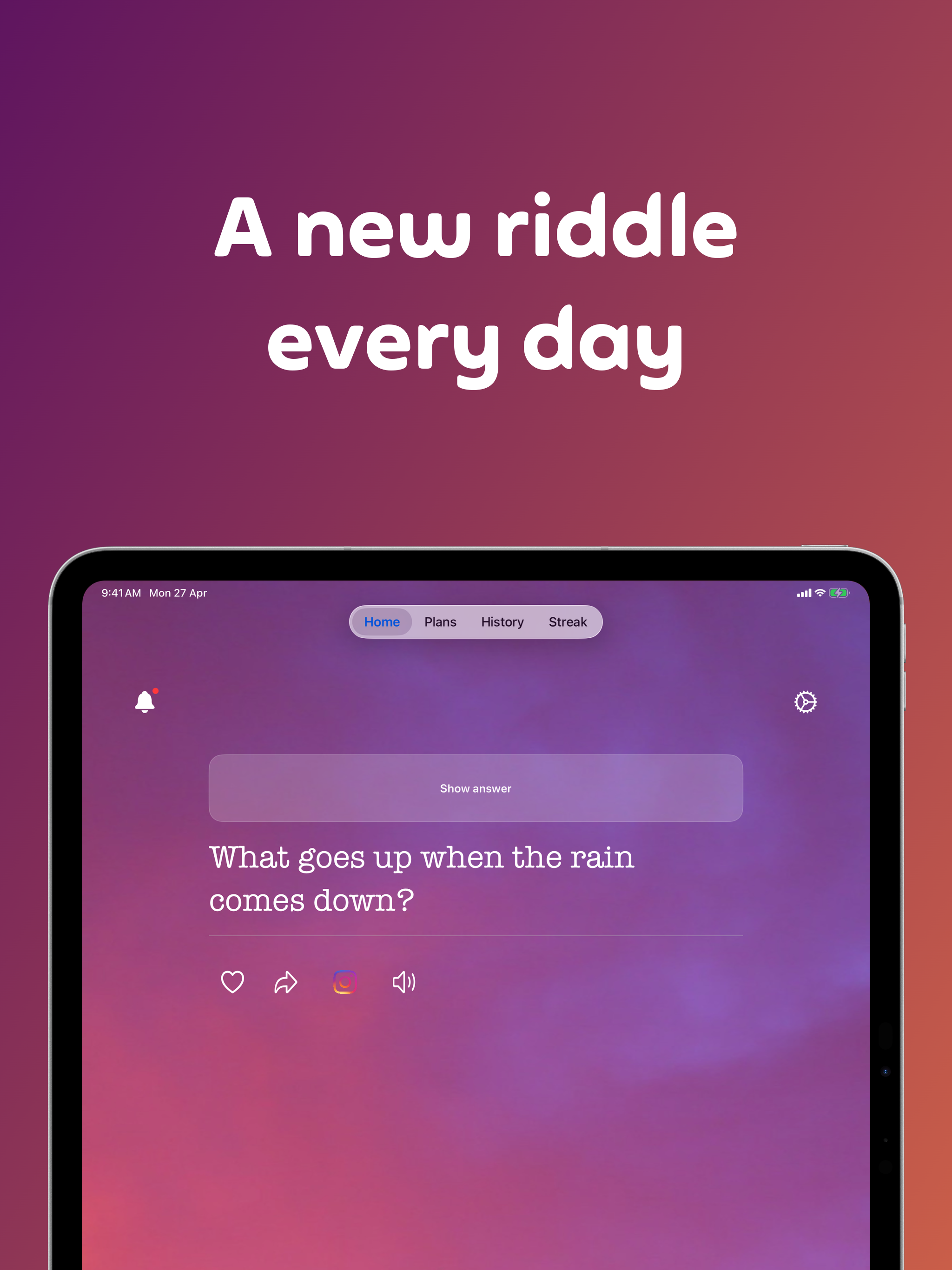 Riddles — One riddle a day