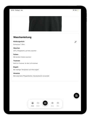 WASH iPad screenshot