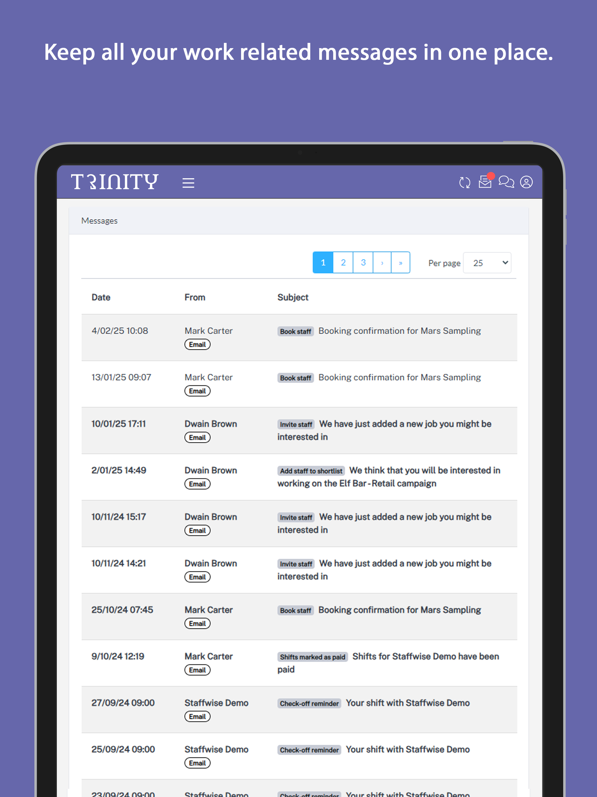 Trinity Talent Portal screenshot 9