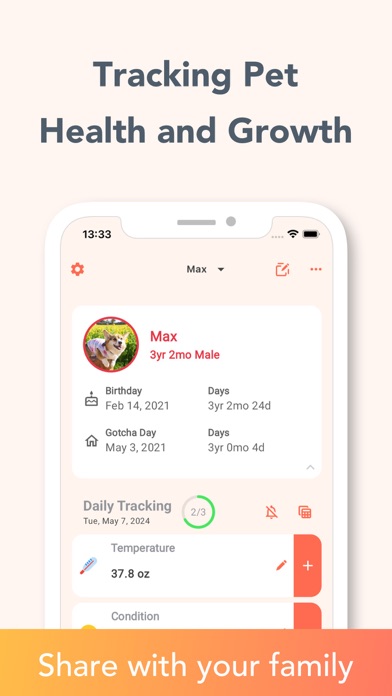 Screenshot #1 pour Suivi animaux - PetnotePlus