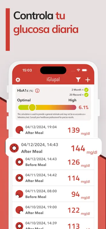 iGluPal - Monitor de Glucosa screenshot 3 of 8