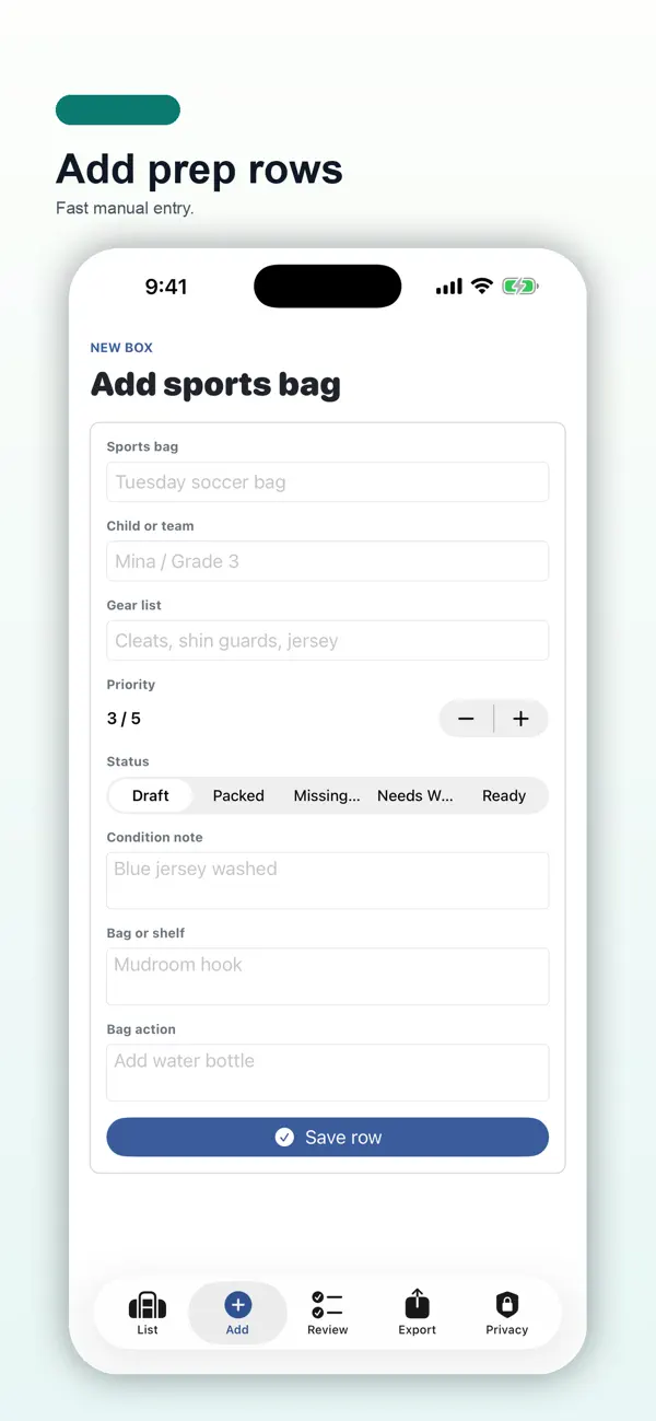 Screenshot #2 pour Kids Sports Gear Bag Pad