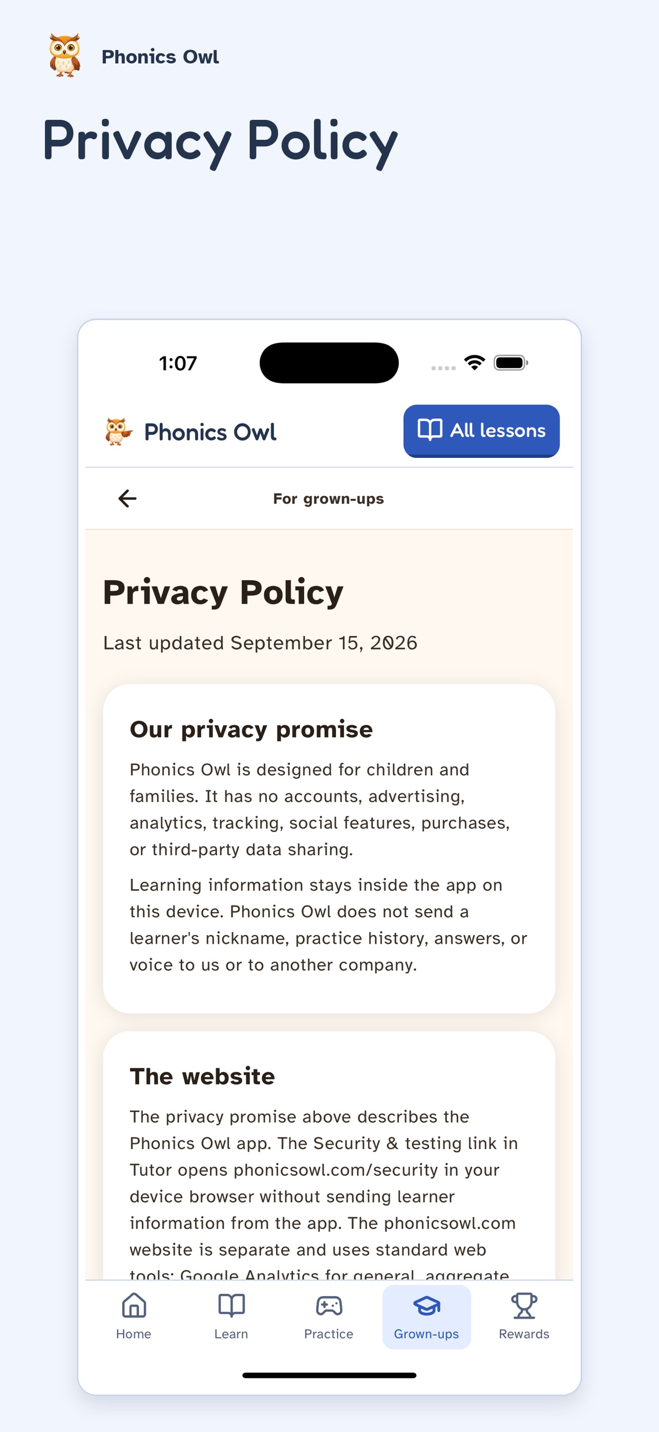 Screenshot 2 of Phonics Owl
